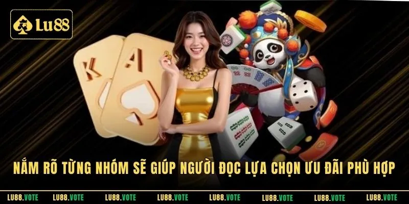 Nắm rõ từng nhóm sẽ giúp người đọc lựa chọn ưu đãi phù hợp 